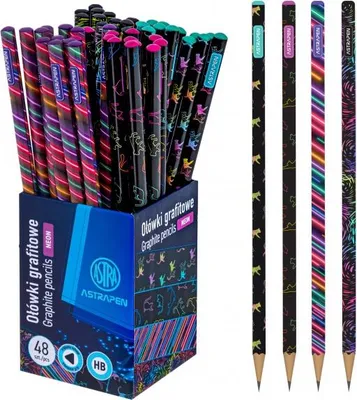 Obrázok produktu pre ASTRA trojhranná ceruzka HB s neónovou gumou 1 ks