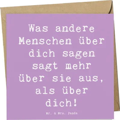 Produktbild von Mr. & Mrs. Panda Grußkarte Spruch Mobbing bewältigen Selbstwert - Lavendeltraum - Geschenk, Vertrauem, Trost, anlasskarte, positivity, Glückwunschkarte, Klappkarte