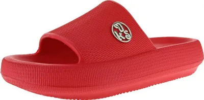 Produktbild von Dockers Damen Pantolette in Rot, aus Kunststoff, mit flachem 2,5 cm Absatz, Größe 40
