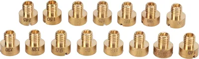 Image de 15pcs Carburetor Kit jets principaux 88-150 métal Langable gicleur pour Mikuni N100 604 VM22 VM24 VM26 VM30