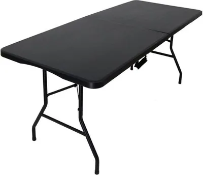 Produktbild von CHEFGASTRO Klappbarer mobiler Buffettisch für Terrasse Balkon Garten mit Tragegriff | HxBxT 74x152x70cm | Für bis zu 4 Personen In- & Outdoor | Schwarz