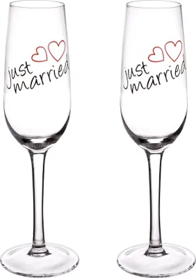 Produktbild von GRÄWE 2er Set Sektglas "Just Married" 210 ml