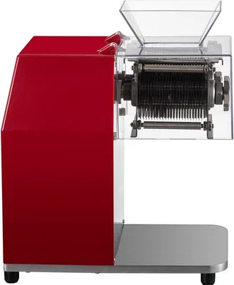 Immagine prodotto di Macinino per carne elettrico, 850 W, capacità di 250 kg/ora, lama in acciaio da 3,5 mm, macinino per carne in metallo rosso, ideale per uso domestico, supermercati e macelli, adatto per carne di manzo, pollo, colore rosso