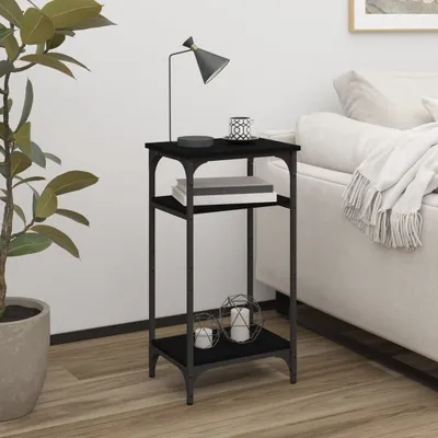 Produktbild von （Robust Möbel）Beistelltisch - modernes Design - Flurtisch/Wohnzimmertisch - Schwarz 40x30x75cm Holzwerkstoff NEU399576 - Konsolentische