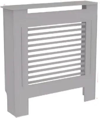 Immagine prodotto di Trasformazione del radiatore - 78x92cm - Rivestimento del radiatore con pannelli orizzontali - MDF - Elegante - Grigio