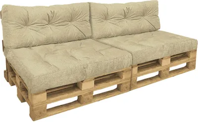 Produktbild von VOUNOT® Palettenkissen 4er Set für Indoor und Outdoor, Palettenpolster Wasserdicht Palettensofa, Beige
