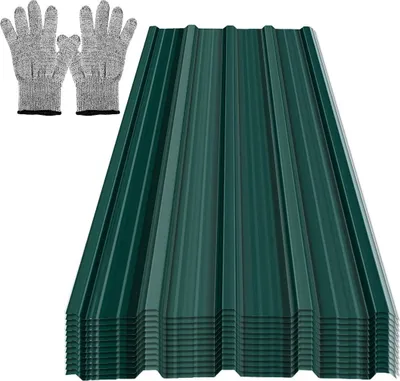 Produktbild von Faziango 24x Profilblech Trapezblech Dachblech, Verzinktes Stahlblech - Wellenprofil in Anthrazit, Stahl Außenbereich Dachplatten, für Dächer, Carports