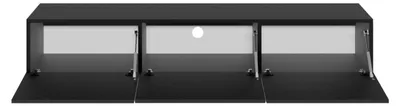 Imagen del producto de Mueble de TV suspendido, 160 cm, color  mate, diseño moderno y minimalista, sin tiradores