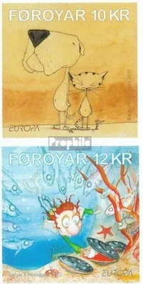 Produktbild von Briefmarken Dänemark - Färöer 2010 Mi 700-701 (kompl.Ausg.) postfrisch Europa: Kinderbücher