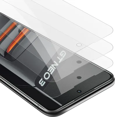 Produktbild von Cadorabo 3x Panzer Folie für Realme GT Neo 3 Schutzfolie in Transparent Folie Tempered Display-Schutzglas