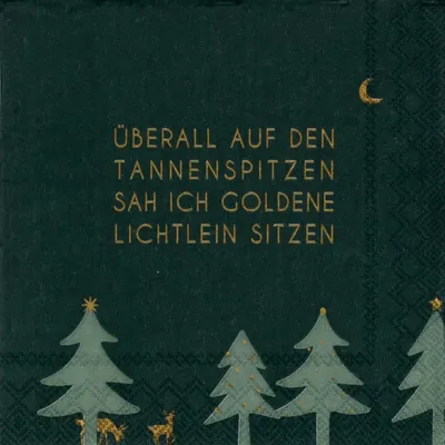 Produktbild von Räder Cocktailserviette 25x25cm, Überall auf den Tannenspitzen