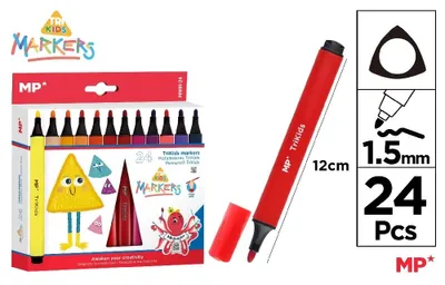 Obrázok produktu pre Školské trojuholníkové fixky 1,5 mm | 24 ks.