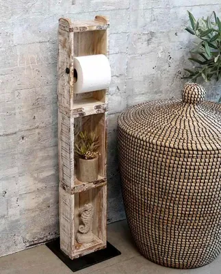 Produktbild von Chic Antique Stand Toilettenpapierhalter Ziegelformen Grimaud Antik-Stil Weiß