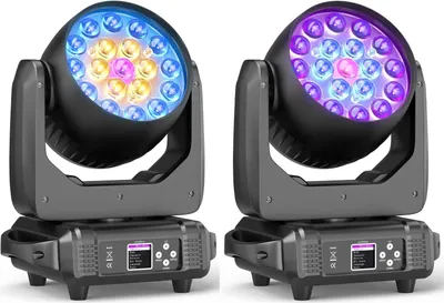 Obrázek produktu pro LED světla s pohyblivou hlavou, ovládání DMX, nastavitelné zaostření, 2ks, zástrčka EU