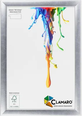 Produktbild von Bilderrahmen Silber CLAMARO 53G Neo Collage nach Maß modern Holz, Größe:75x50