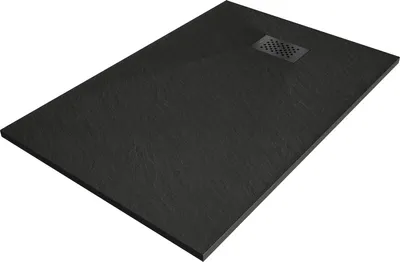 Produktbild von Mexen Hugo rechteckige Duschwanne SMC 130 x 90 cm, schwarz, schwarzer Abdeckrahmen - 42709013-B