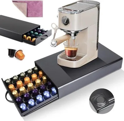 Image de Porte-capsules pour 45 capsules, rangement pour café, microfibre