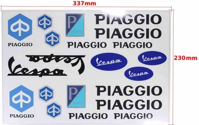Immagine prodotto di Adesivo Piaggio Vespa Nero E Blu