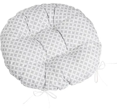 Immagine prodotto di Cuscino imbottito rotondo - 40 cm (diametro) - Grigio, Bianco
