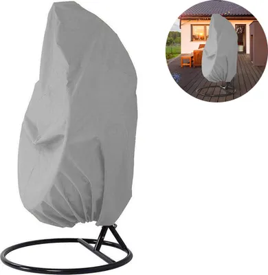 Produktbild von Schutzhülle für Hängesessel, 190 x 115 cm, wasserdicht, windabweisend, winterfest, für Balkon und Terrasse, aus robustem 420D Oxford-Gewebe mit PVC-Beschichtung, mit Kordelzug