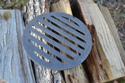 Image de SEZAM - Grille de poêle ∅20 cm Fonte Grille de cheminée Ronde Cendrier Poêle à bois Grille de plaque Grille de poêle Cheminée