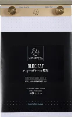 Image de Exacompta BLOC FAF COMPLET 16/10 N° 2 DOTS Blanc 12122E