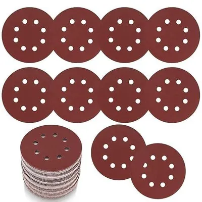 Zdjęcie produktu dla Krążki szlifierskie 125 mm papier ścierny na rzep zestaw 30 szt.