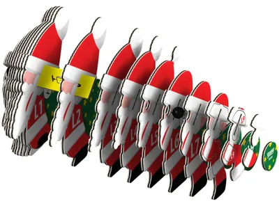 Obrázok produktu pre Eugy Santa, 7 kusov, Vianoce