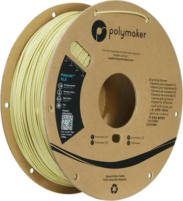 Immagine prodotto di Filamento PLA PolyLite di Polymaker, diametro 1,75 mm, peso 1 kg, disponibile in vari colori