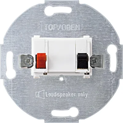 Image de Merten 466919 Insert de raccordement de haut-parleur, simple, blanc polaire
