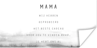 Produktbild von MuchoWow® Poster Sprüche - Zitate Mama Du hast uns schon - Muttertagsgeschenk für Mama - schwarz-weiß 40x20 cm - Poster für die Wand - Poster Schlafzimmer