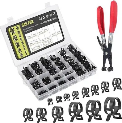 Produktbild von Famanu Schlauchklemmen Edelstahl - 345 Stück, 14 Größen