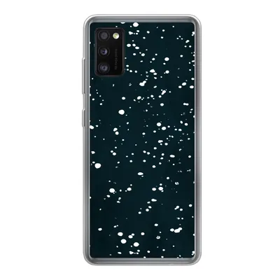 Produktbild von MuchoWow® Handyhülle Schutzhülle Hülle für Samsung Galaxy A41 Polka dots - Schwarz - Weiß Silikon Softcase Handy Hülle - Mobiltelefon