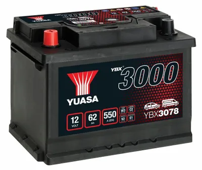 Produktbild von Yuasa 12v 62ah/550a Ybx3000 Smf L+ Autobatterie    One Size