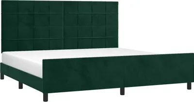 Obrázek produktu pro vidaXL Rám postele bez matrace tmavě zelený 200x200 cm sametový