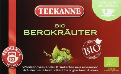Zdjęcie produktu dla TEEKANNE 471945 TEEKANNE ORGANIC. MOUNTAIN HERBSTee 20 Portionen