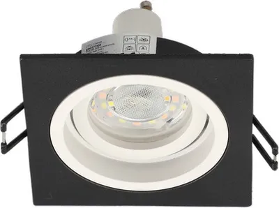 Obrázok produktu pre Bodové stropné svietidlo TULID SQ Black White IP20 štvorcový čierny biely krúžok EDO777534 EDO