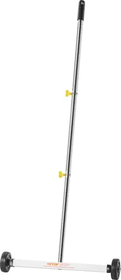 Produktbild von VEVOR Magnetkehrer Magnetkehrmaschine mit Rädern 43 cm, 4,5 kg Tragkraft, Magnetbesen mit verstellbarem Griff, zum Aufheben von Nägeln und Schrauben, Reinigung für Garagen, Dachprojekte