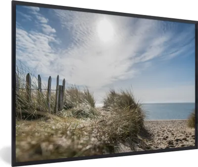 Produktbild von MuchoWow® MuchoWow® Gerahmtes Poster Sonne - Wolken - Strand 90x60 cm - Poster mit zchwarzem Bilderrahmen - Fotorahmen - Foto-Plakat