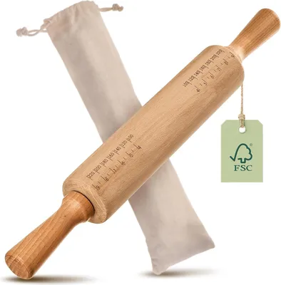 Produktbild von Holz Nudelroller 42cm Handgriff