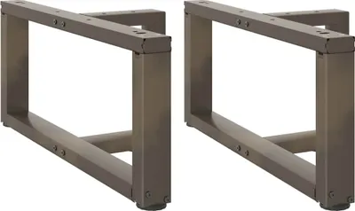 Obrázek produktu pro Nohy konferenčního stolku ve tvaru T, 2 ks, černé, 60 x 25 x (30-31) cm, ocel