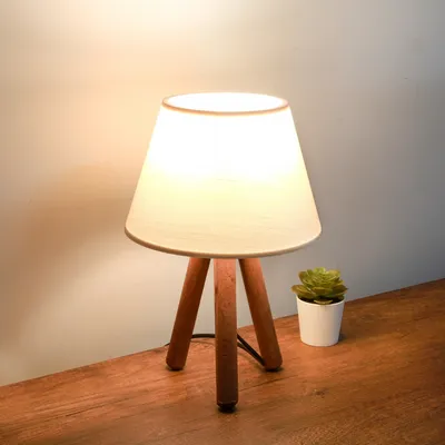Image de Opviq, AYD- AYDAXL, crème, lampes de bureau, 22 x 14 cm, 100 % bois