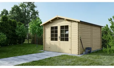 Immagine prodotto di Casetta da giardino in legno - 12m2 - 3x4m - 28mm - colore: naturale
