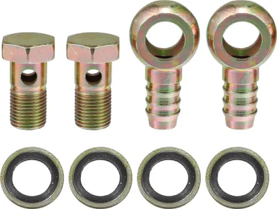 Image de M16x1.5 16mm Voiture Banjo Verrouille Tuyau Barbillon Raccords Adaptateur (Ensemble de 2)