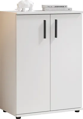 Zdjęcie produktu dla Kommode >BC 1040<  2 Drehtüren, 1 Einlegeboden, weiß - 60x83x35cm (BxHxT)