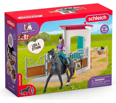 Produktbild von schleich HORSE CLUB Pferdebox mit Lisa & Storm - 42709, Bauernhof, Horse Stable, Horses, 5 Jahr(e), Mehrfarbig