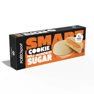 Productafbeelding van Polleo Sport Smart Cookies, 128 g - Koekjes met pindakaasvulling