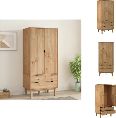 Produktbild von vidaXL Kleiderschrank OTTA 76,5x53x172 cm Massivholz Kiefer -  Kleiderschränke