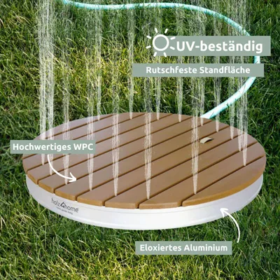 Produktbild von Bodendusche für Pool, Garten und Camping - Gartendusche mit Zubehör