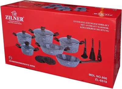 Image de ZILNER Set de 15 casseroles anti-adhésives Forest Zl-8519